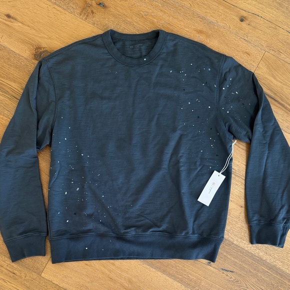 Ag Adriano Goldschmied Dark Navy Grey Crewneck Sweater - Picture 1 of 6